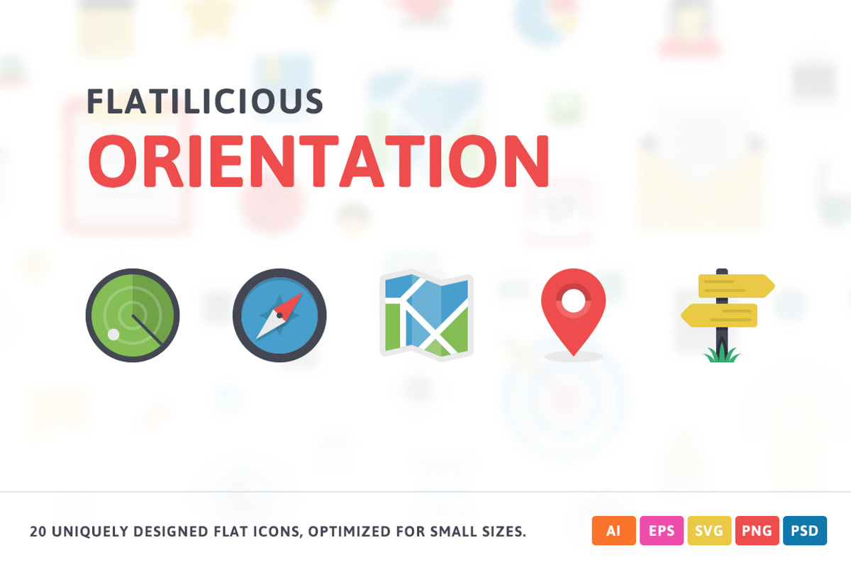 Orientation Flat Icons, an Icon by PixelBazaar (Photo 1 of 2)