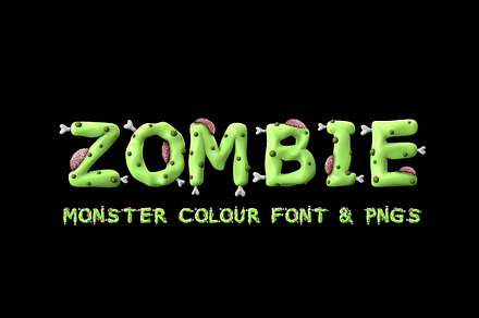 Zombie colour font