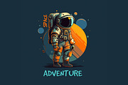 Astronaut t-shirt bundle. 20 vector, a Technology Illustration by Fractal fonts & graphics (Thumbnail 9 of 21)