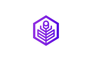 Modern Geometric Hexagonal Tech Logo, a Branding & Logo Template by Vectorium Studio