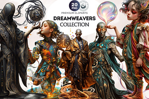 Mystic Dreamweaver Clipart Set, a Person Illustration by ThatsDesignArt