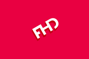 triple letter fhd vector template