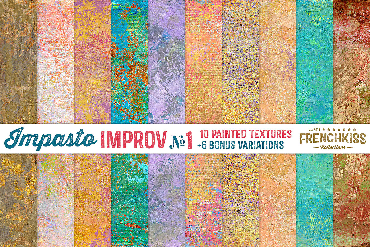 Impasto Improv No.1 Painted Textures, a Texture Graphic by French Kiss Collections (Photo 1 of 4)