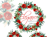 Watercolor Red Flowers - Christmas, an Illustration by Feather Grace Designs (Thumbnail 7 of 12)