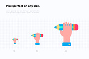 Tolerance | 16 Flat Icons Set, a Solid Icon by Alex Blogoodf (Thumbnail 4 of 12)
