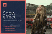 Snow effect - Photoshop effect, a Layer Style Add-On by Makestudio (Thumbnail 1 of 6)