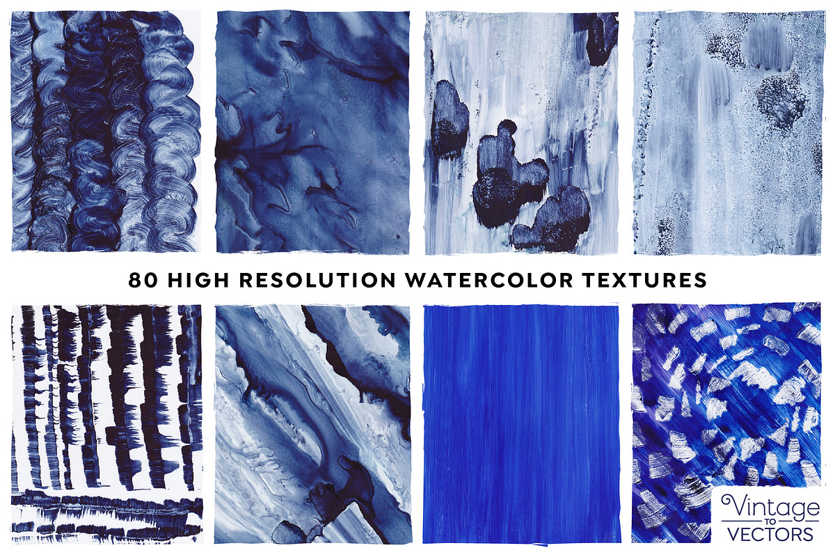 ICICLE BLUE Watercolor Texture Set, a Texture Graphic by Vintage To Vectors (Photo 6 of 16)