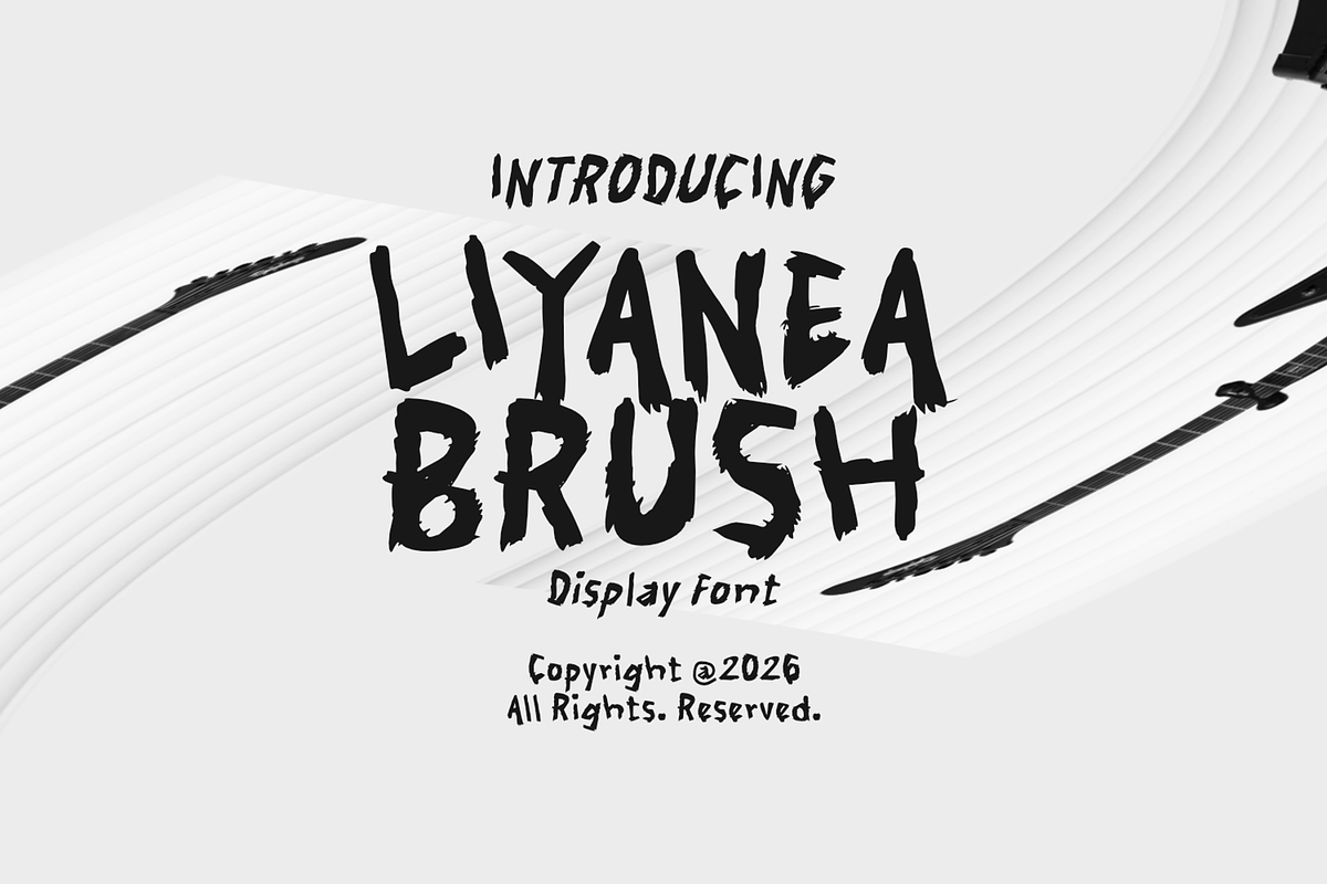 Liyanea Brush Display Font, a Handwritten Font by mesuka (Photo 1 of 5)