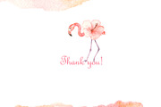 Flamingos and tropics Watercolor, an Illustration by Marina Ermakova (Thumbnail 13 of 13)