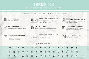 Modern Resume Design Cover Letter