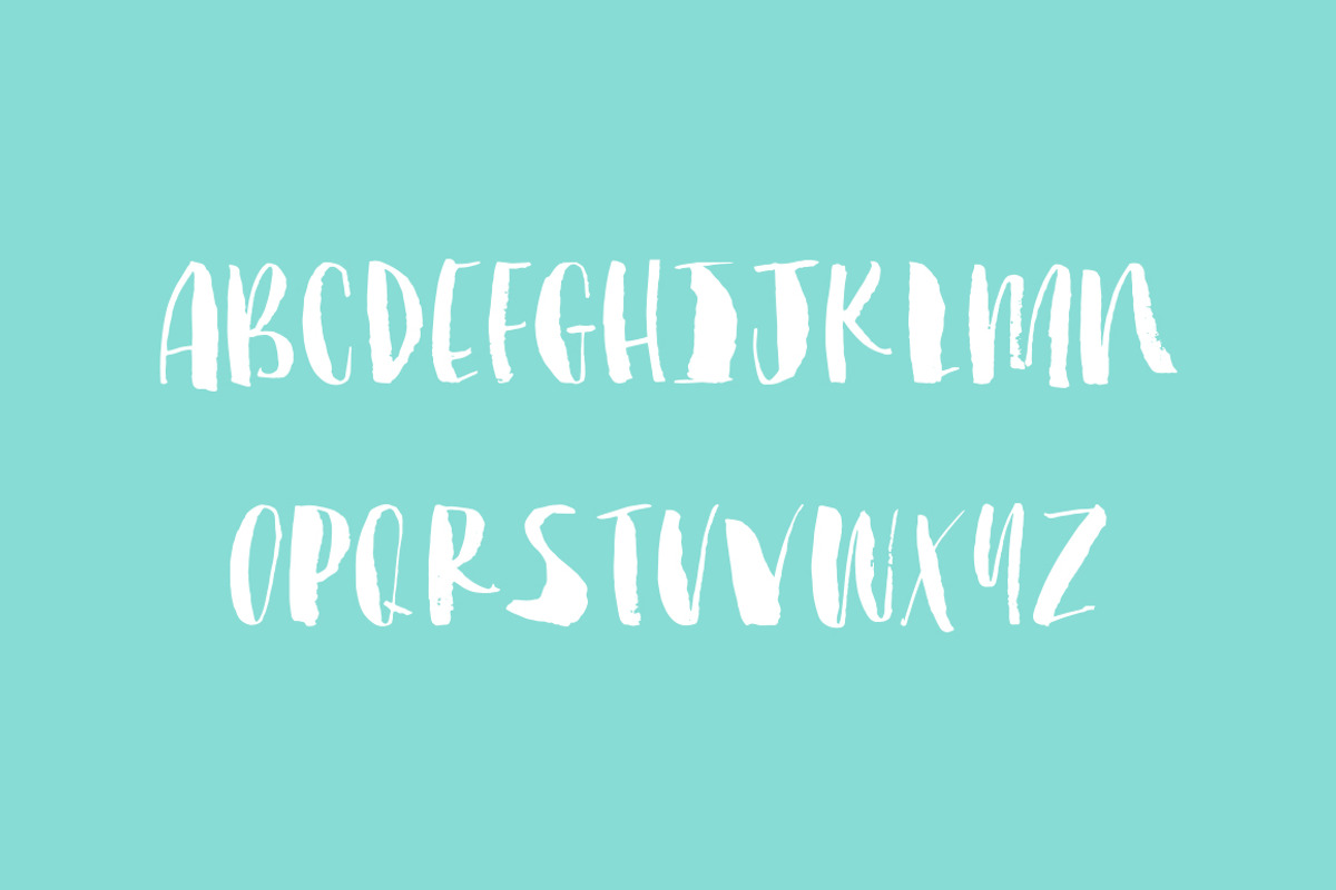 Brushy Mini font preview 3