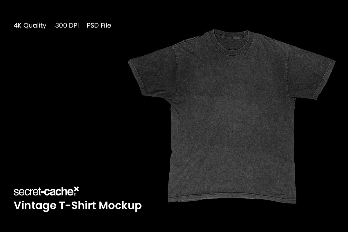 Vintage T-Shirt Mockup, a Shirt Mockup by secret-cache (Photo 1 of 5)