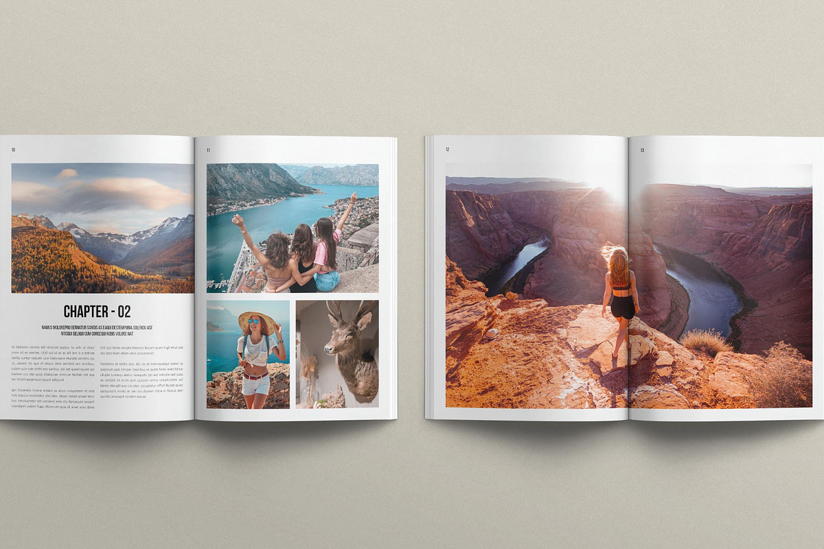 Photography Book Layout Template, a Magazine Template by E-Type
