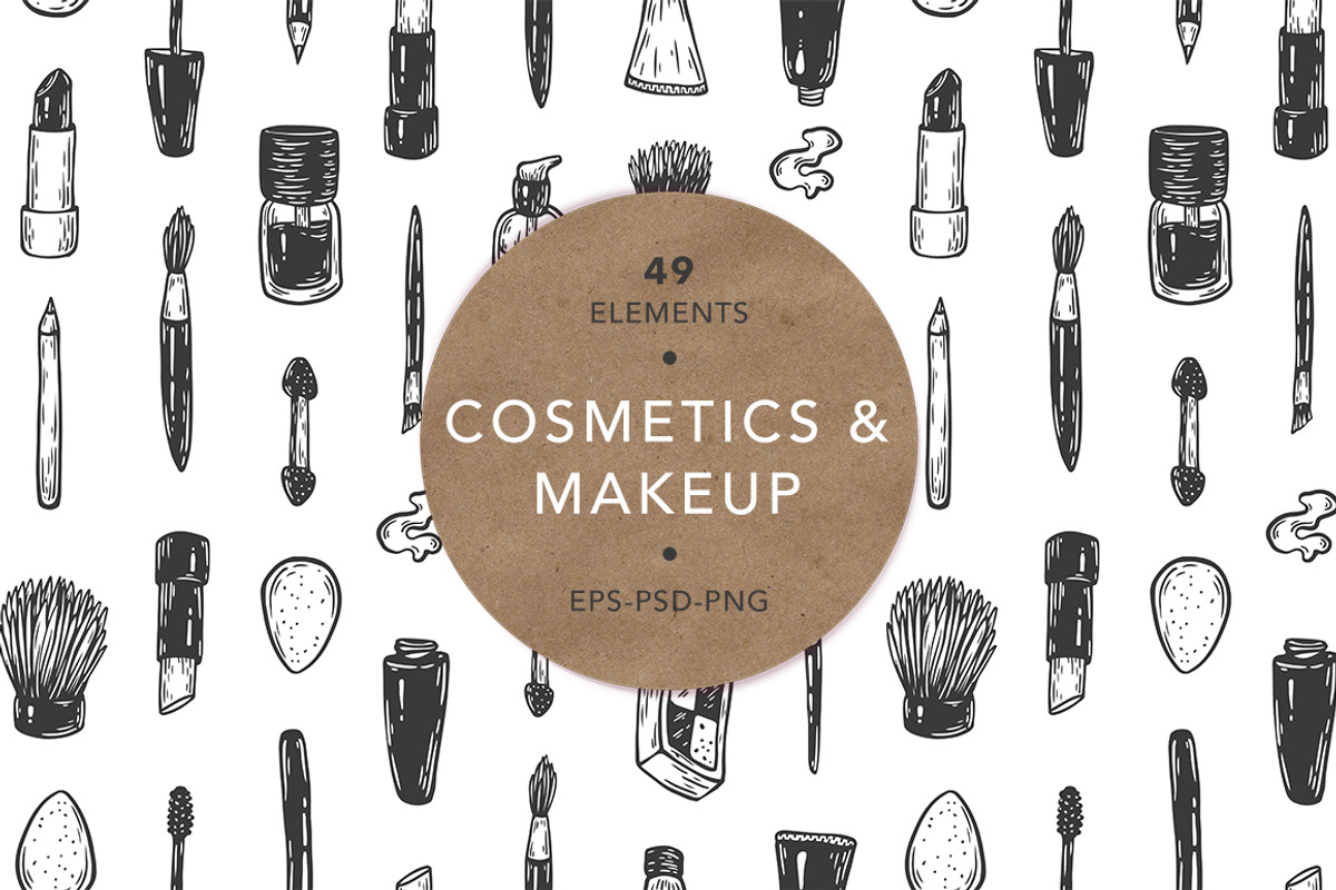 Cosmetics and makeup. Illustrations., an Illustration by Olga Olmix (Photo 1 of 7)
