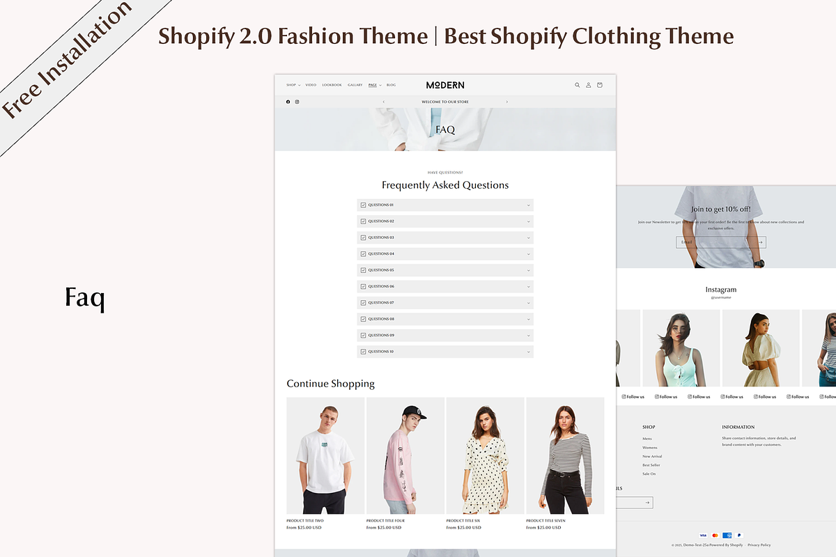 Shopify Modern Clothing Theme, a Shopify Template by QuickArtisan (Photo 11 of 15)