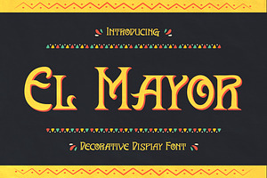 El Mayor - Decorative Font, a Font by Typefactoryco