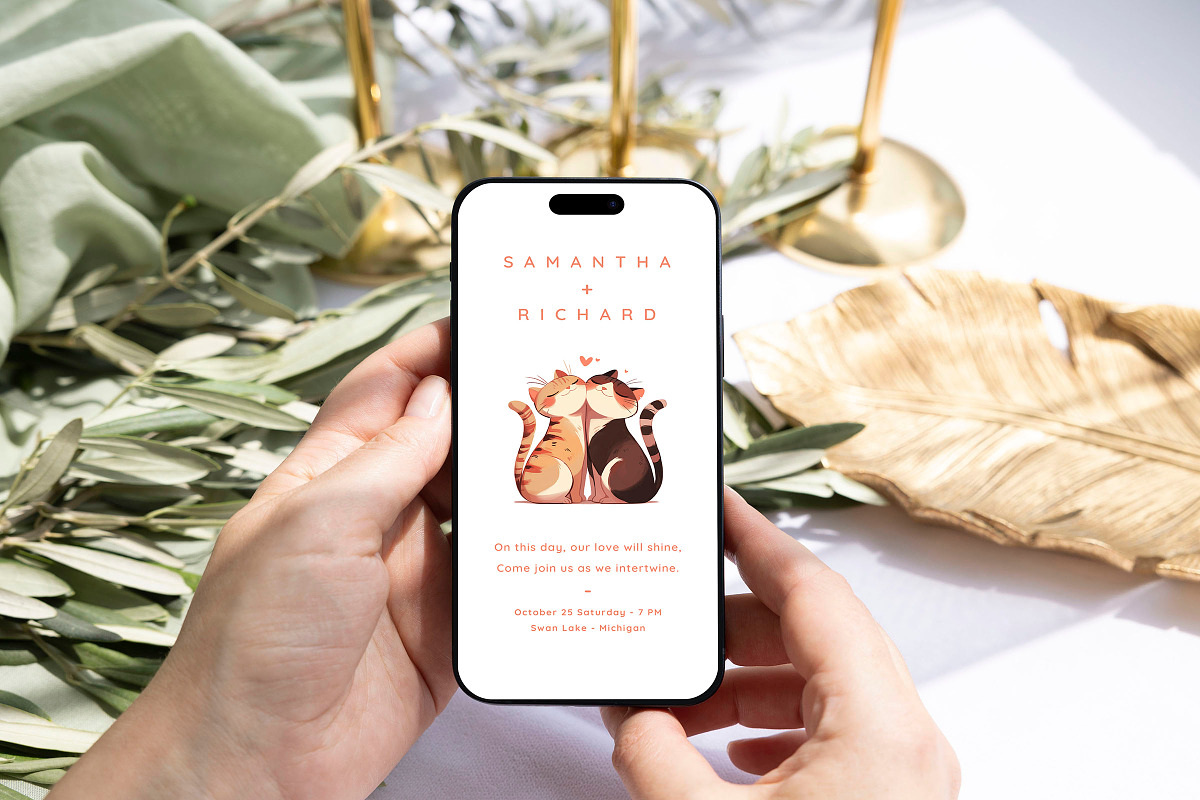 Amber - Wedding Invitation, an Invitation Template by CinderHeart Designs (Photo 2 of 3)