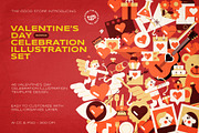 Valentine’s Day Illustration Set, an Object Graphic by The Good Store (Thumbnail 1 of 8)