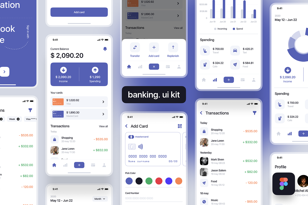 Banking. ui kit, an App Template by alievimrax (Photo 1 of 6)