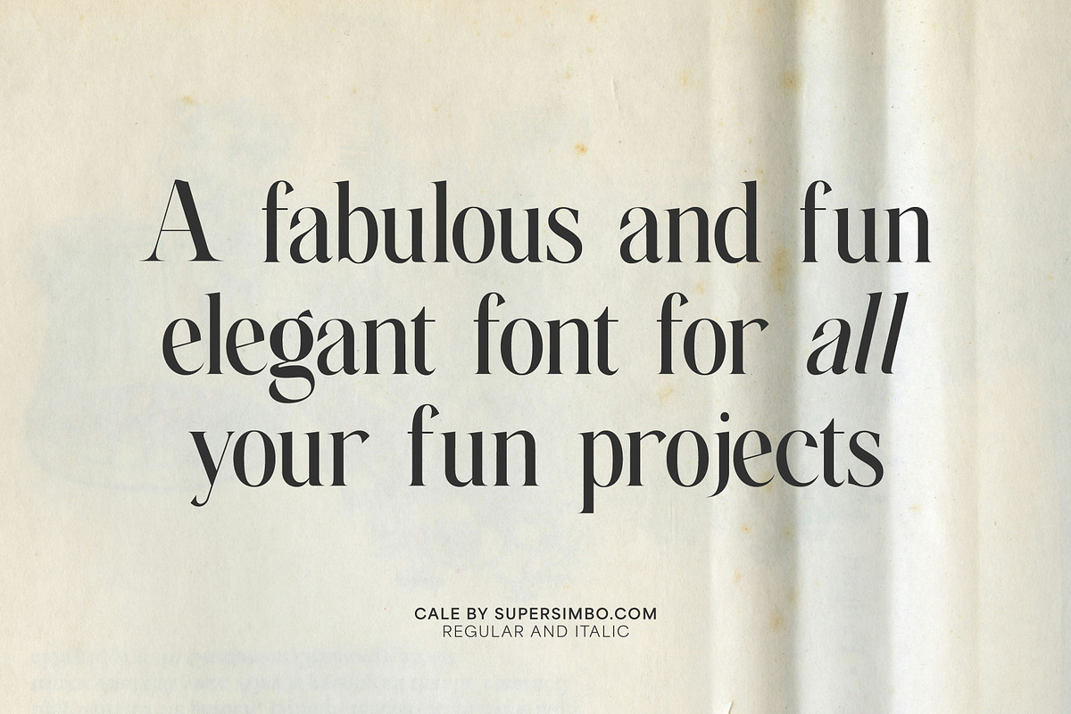 Cale | A beautiful serif font, a Serif Font by Supersimbo © (Photo 5 of 9)