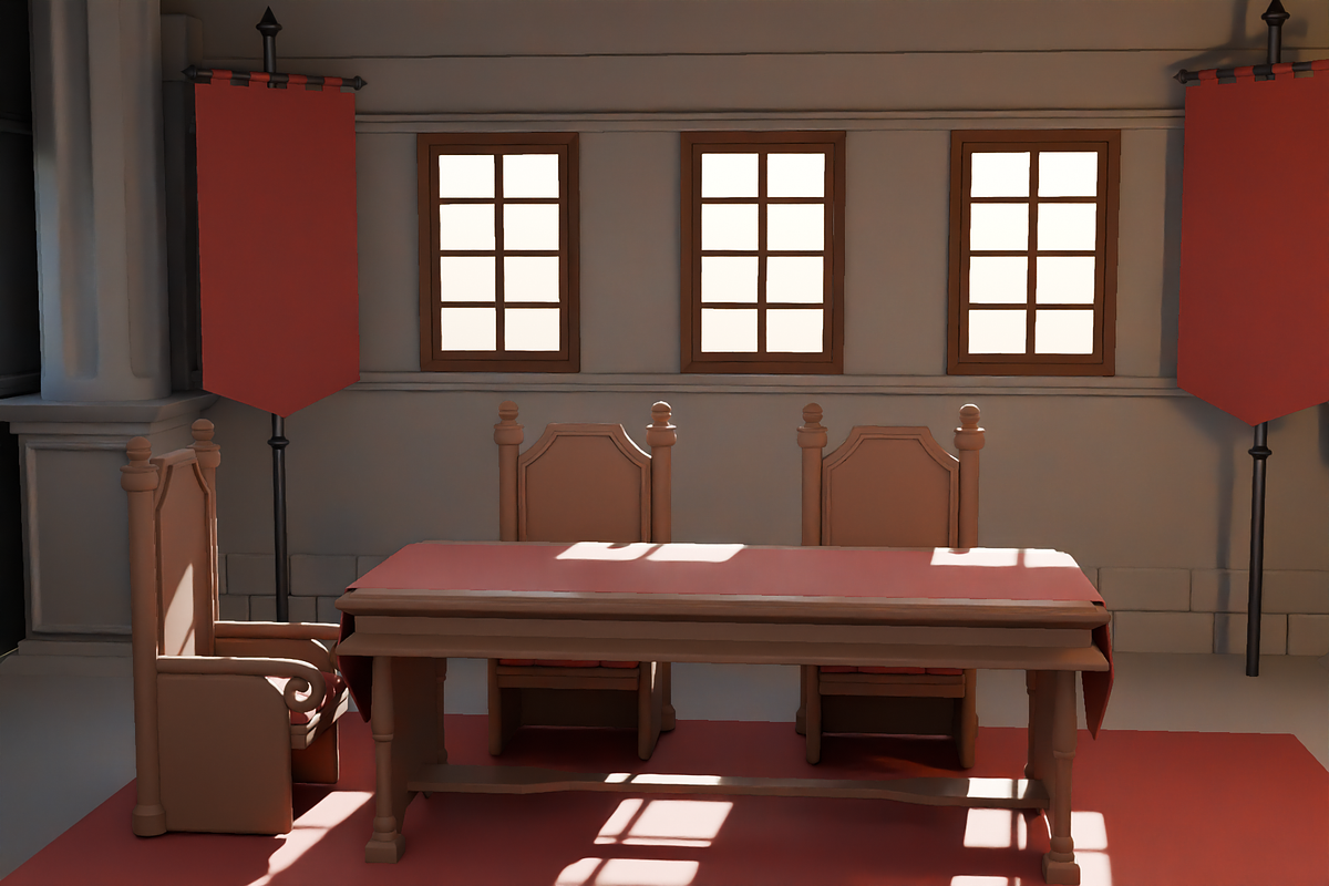 Medieval Meeting Room 3D Scene, a Scene 3D Model by Dudukbersama (Photo 1 of 2)