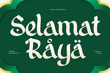 Selamat Raya– Arabic Decorative Font
