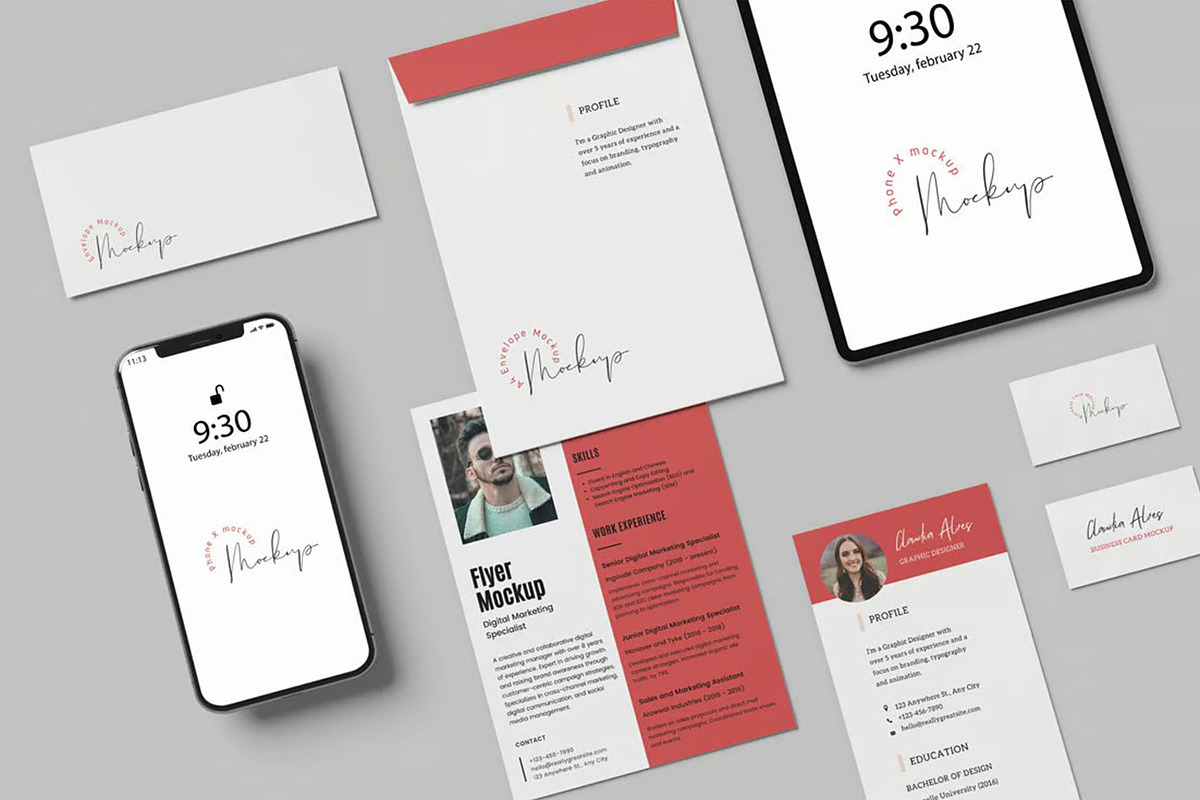 Brand Identity Mockups, an Advertising Mockup by Se٧enStudio (Photo 3 of 3)