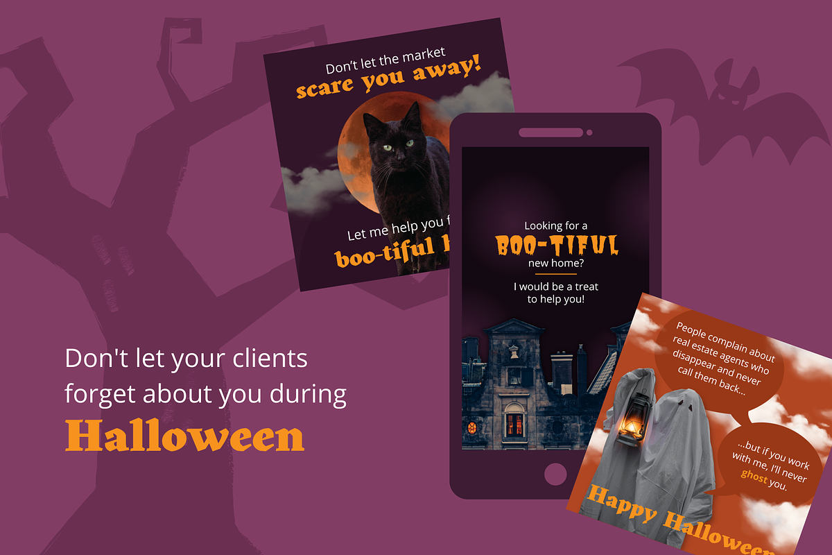 Halloween Real Estate Templates, a Social Media Template by DesignKora (Photo 3 of 7)