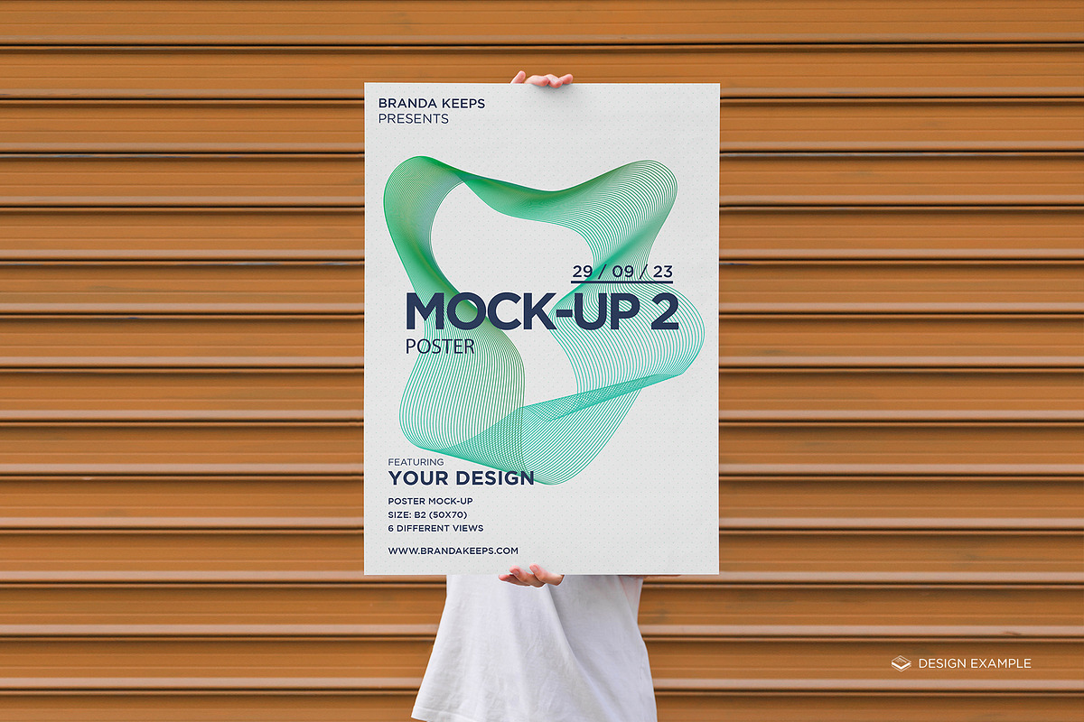 Man Holding Poster 2 Mock-up, a Print Template by Branda Keeps (Photo 11 of 16)