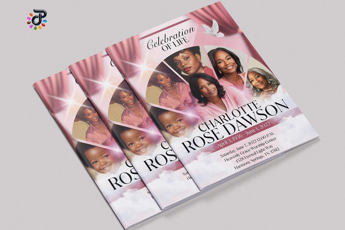 Elegant Canva Obituary Template, a Brochure Template by Protech Design ENT (Photo 4 of 9)