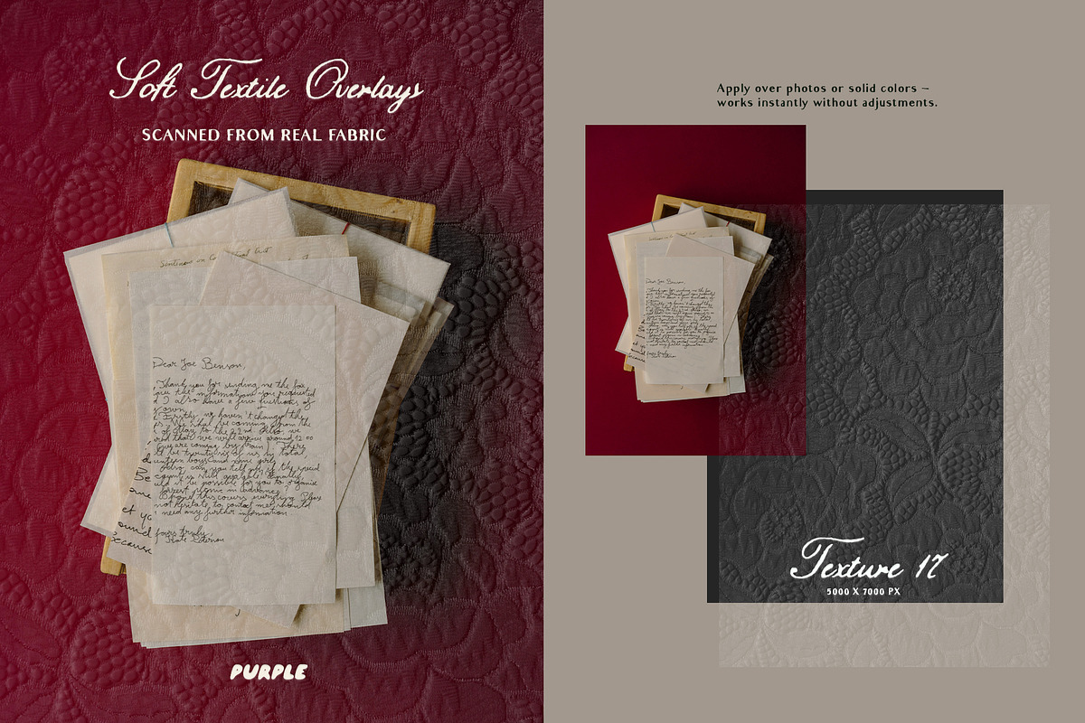 Soft Textile Overlays, a Texture Graphic by Purple (Photo 17 of 22)