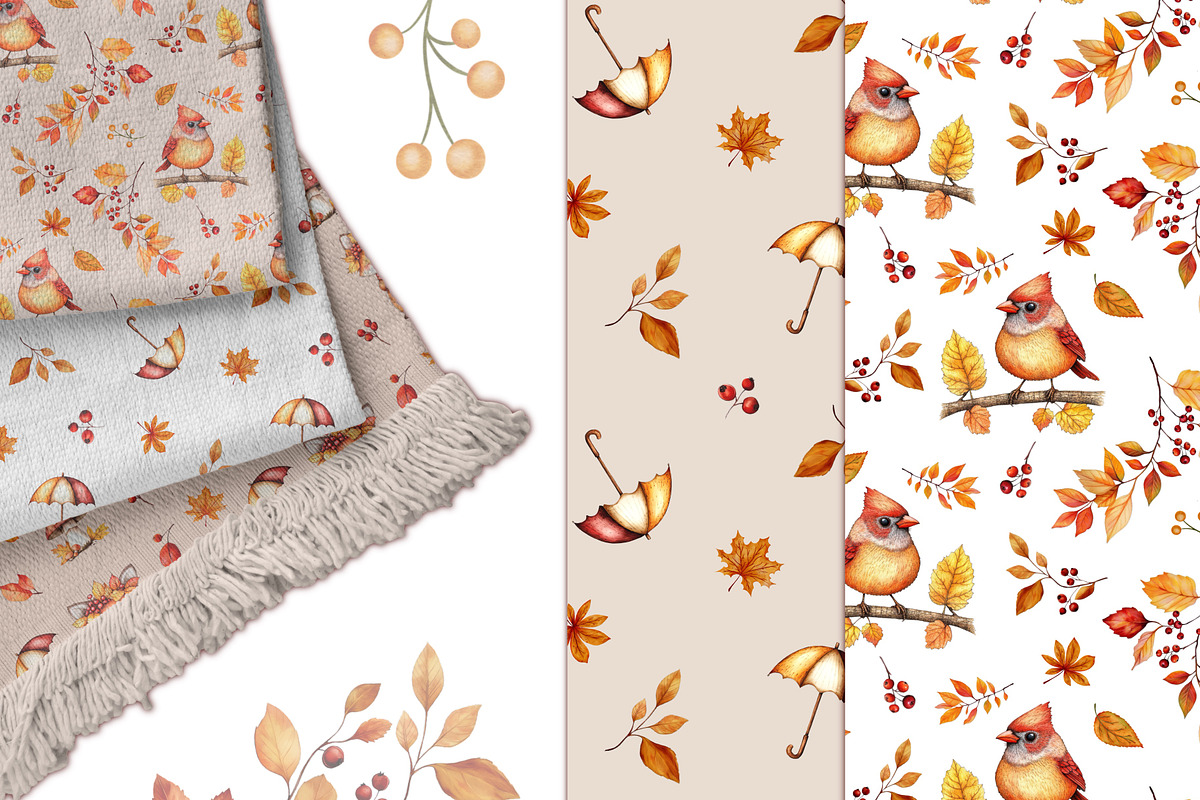 Watercolor Autumn Backgrounds Pack, a Pattern Graphic by ZabolotnaArt (Photo 3 of 7)