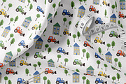 Kids Tractor Seamless Pattern Set, a Pattern Graphic by Oksana Dovhopol Art (Thumbnail 2 of 11)