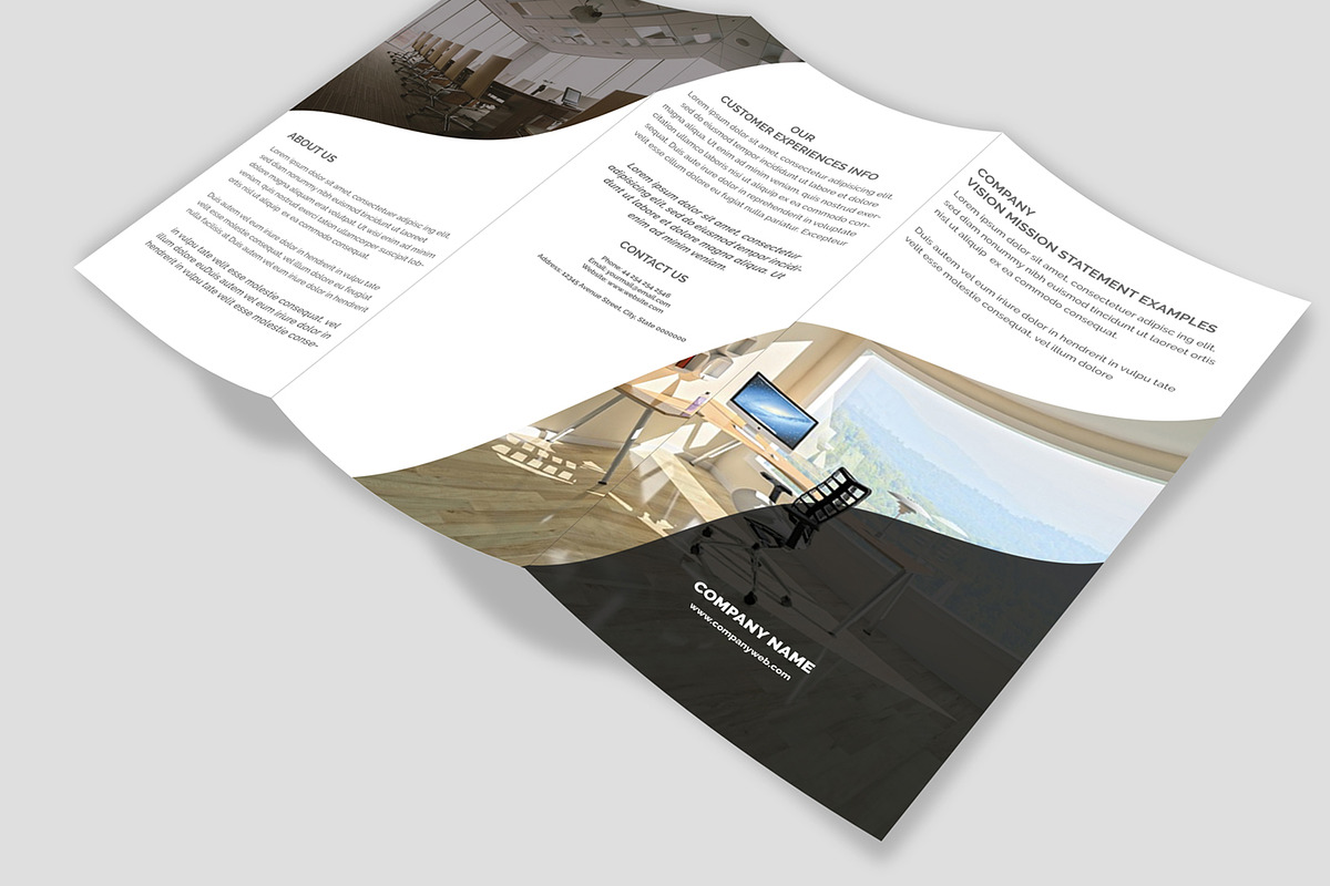 Trifold Brochure Mock-Up Pack, a Print Template by Proshanta Sarker (Photo 5 of 9)