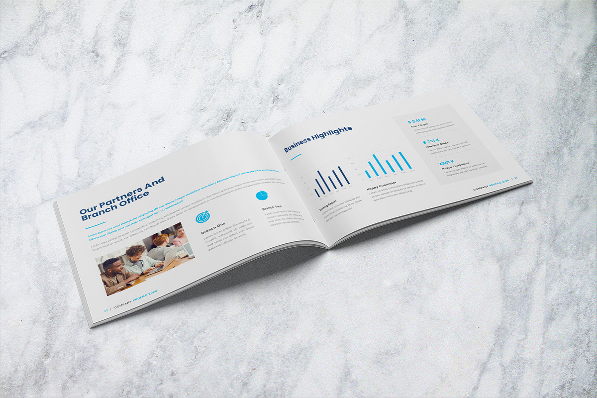 Company Profile Landscape Brochure, a Brochure Template by BumbleGraph Studio (Photo 11 of 12)