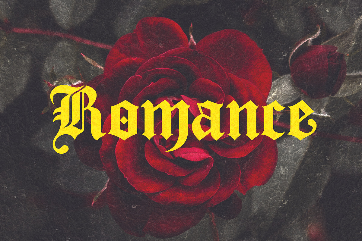 Dream Culture (intro sale), a Blackletter Font by Rvq Type Foundry (Photo 2 of 8)