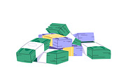 Cash money, coins set + backgrounds, a Finance Illustration by PaperTrident (Thumbnail 5 of 12)