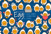 Cute Kawaii Eggs, a Food Illustration by Palau (Thumbnail 1 of 12)