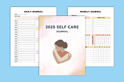 2025 Self Care Journal Canva, a Stationery Template by Designmela01 (Thumbnail 2 of 6)