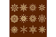 Snowflakes icon collection. Graphic, an Object Illustration by RODINA (Thumbnail 1 of 3)