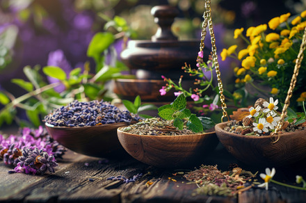 A wooden table showcases bowls overf, a Photo by Iftikhar Alam