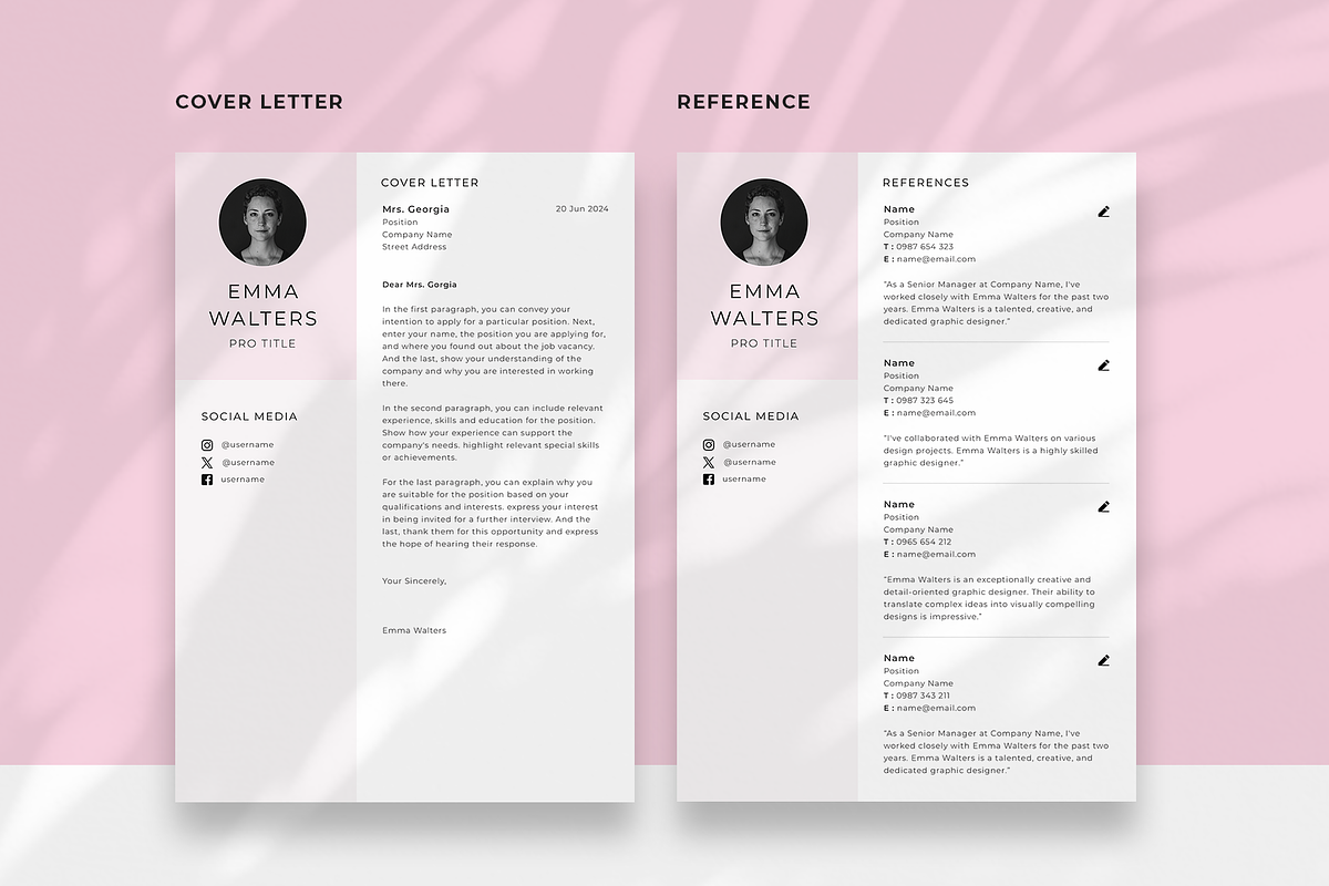 Modern Resume Template, a Resume Template by createbyadam (Photo 3 of 5)