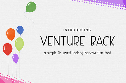 VENTURE BACK - one elegant font