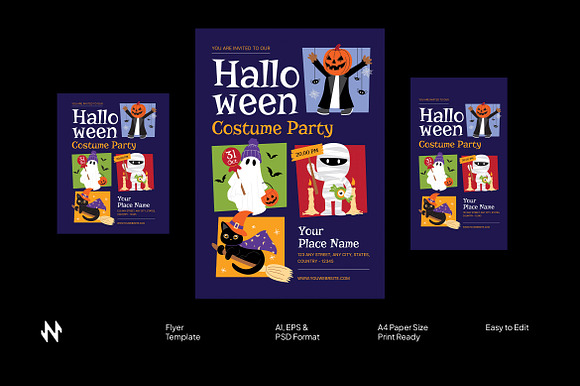 Halloween Costume Party Flyer preview 5