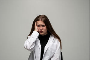 Young woman experiencing severe, a Person Photo by volodymyrshtun13795