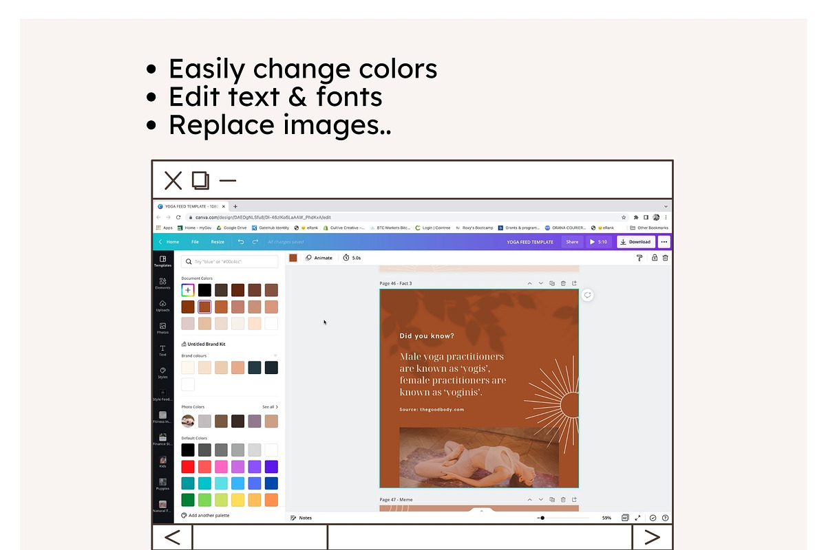 Yoga Instagram Feed Templates, a Social Media Template by Cultive Creative (Photo 4 of 13)