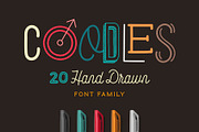 Coodles Hand Drawn Font Family, a Sans Serif Font by Graphicdome (Thumbnail 1 of 20)