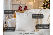 Holiday Living Room Pillow Scene, a Product Mockup by MockupWizard (Thumbnail 2 of 5)