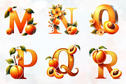 Spring apricot Alphabet clipart, an Illustration by RobertsArt (Thumbnail 2 of 7)