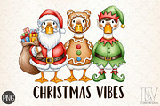 Christmas Vibes, Christmas Goose Png, an Illustration by Libby Wishes (Thumbnail 1 of 6)